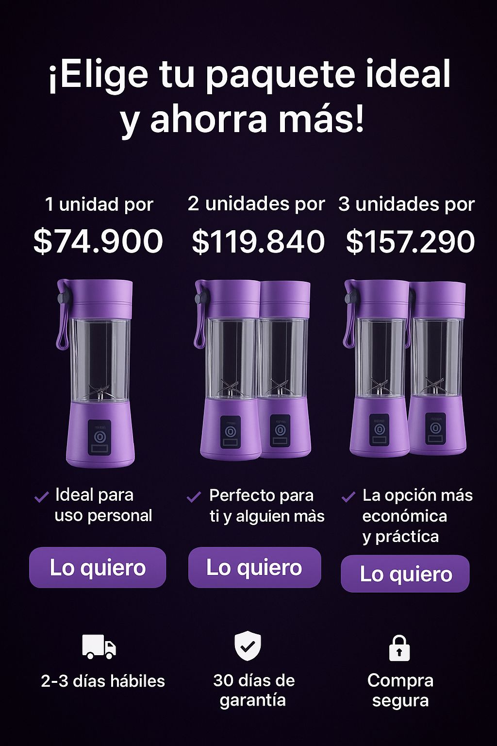 MINI LICUADORA PORTATIL