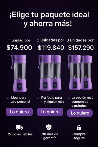 MINI LICUADORA PORTATIL