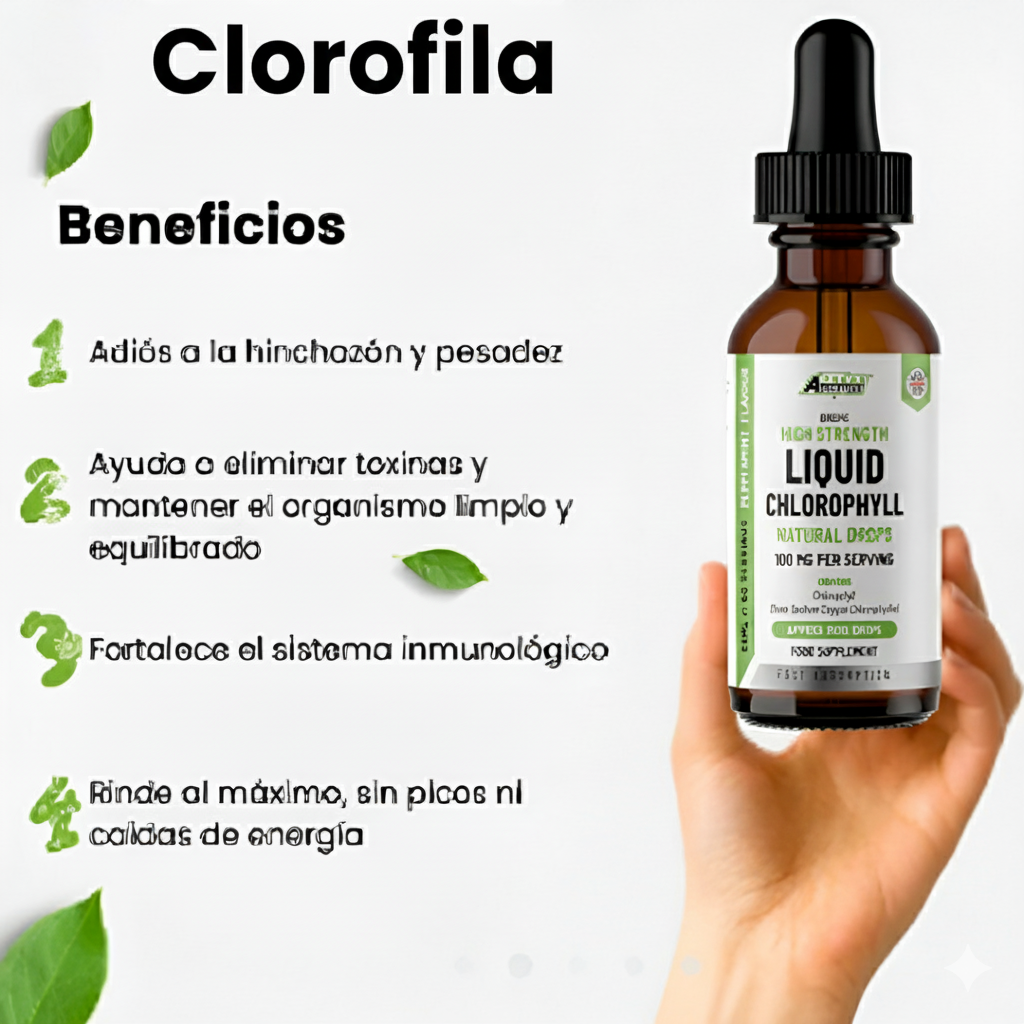CLOROFILA LIQUIDA EN GOTAS 🍃